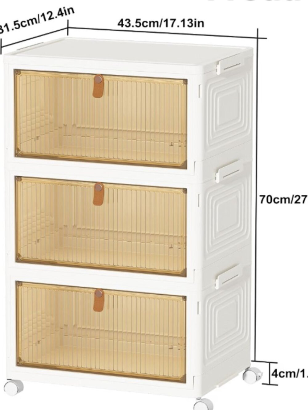 Closet Organizer Storage 93QT 3 Pack Stackable Storage Bings